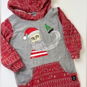 RAGS Hipster Santa Clause Hooded Romper Baby Toddler Size 18-24 months Christmas